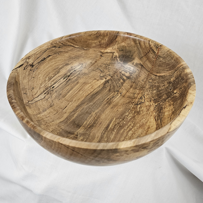 Wide Spalted Maple Bowl (10" x 5")