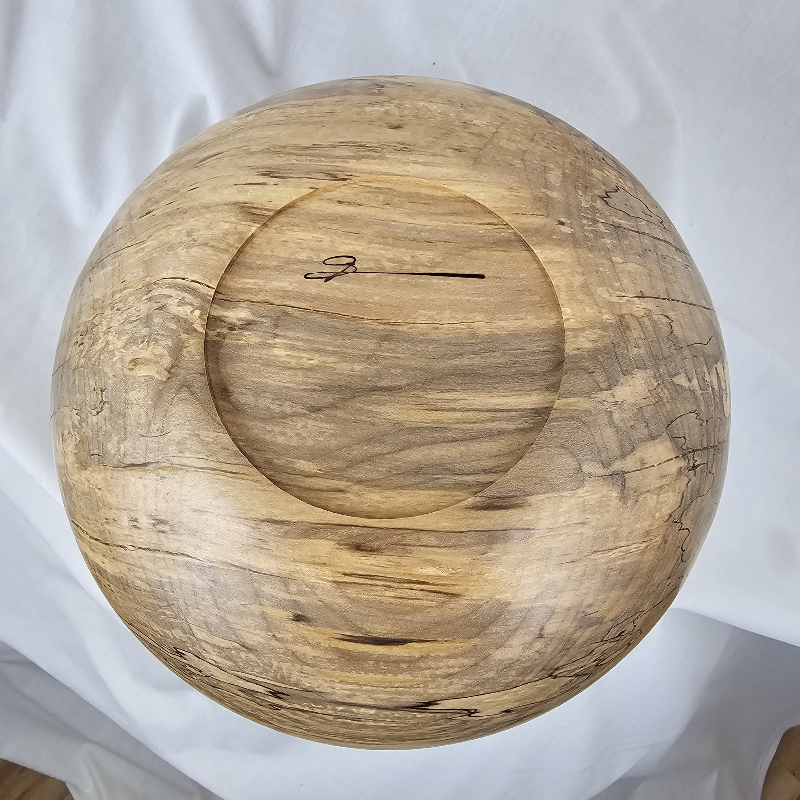 Wide Spalted Maple Bowl (10" x 5")