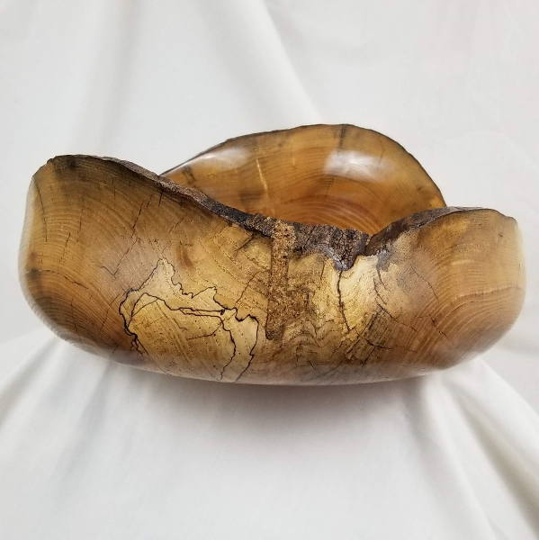 Wide Live Edge Maple Bowl (13" x 5")