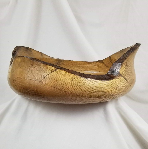 Wide Live Edge Maple Bowl (13" x 5")