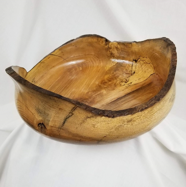 Wide Live Edge Maple Bowl (13" x 5")