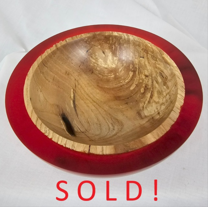 Red Edge Maple Bowl (5-1/2" x 1-1/4")