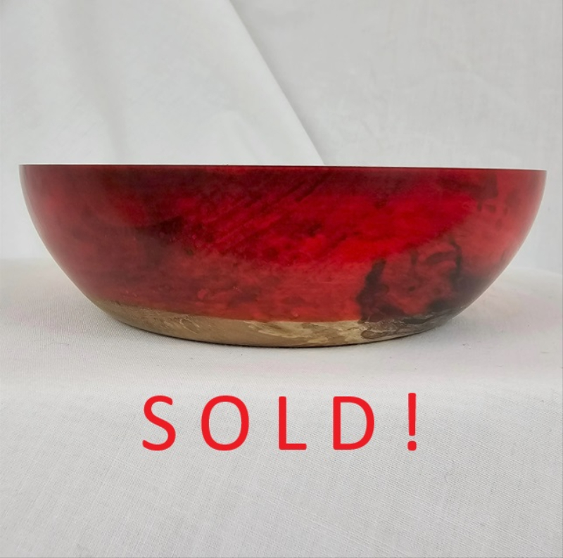 Red Edge Maple Bowl (5-1/2" x 1-1/4")