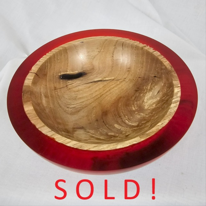 Red Edge Maple Bowl (5-1/2" x 1-1/4")
