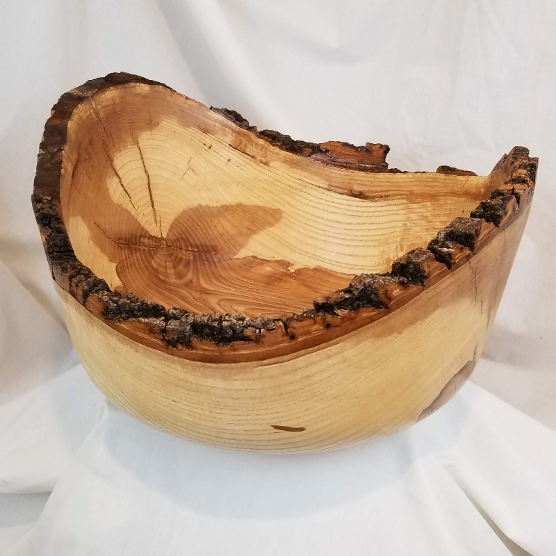 Large Live Edge Ash Bowl (14" x 8-1/2")