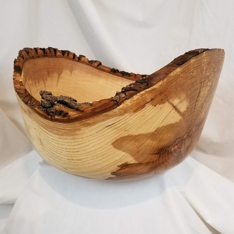 Large Live Edge Ash Bowl (14" x 8-1/2")