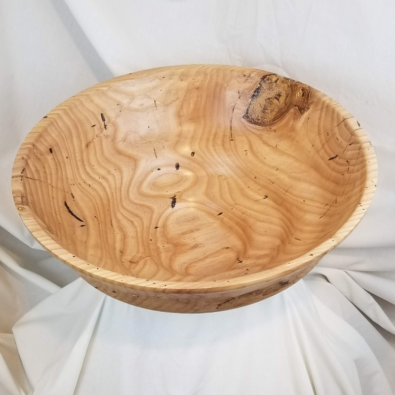 Large Ash-bored Ash Bowl (16" x 6")