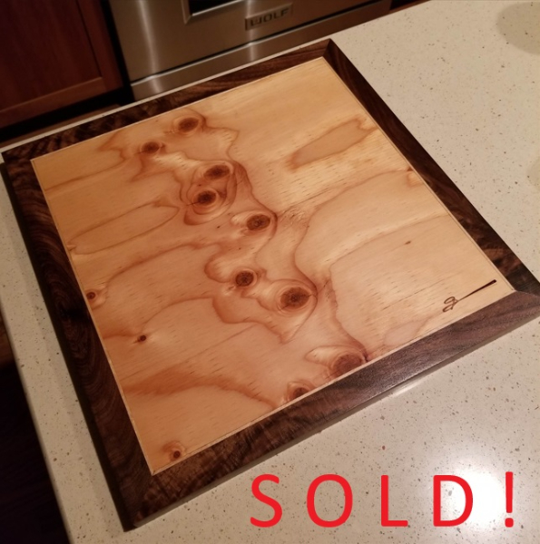 Maple & Walnut Chess Board (14" x 14")