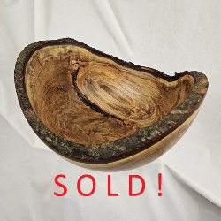 Large Live Edge Maple Bowl (13" x 7-1/2")