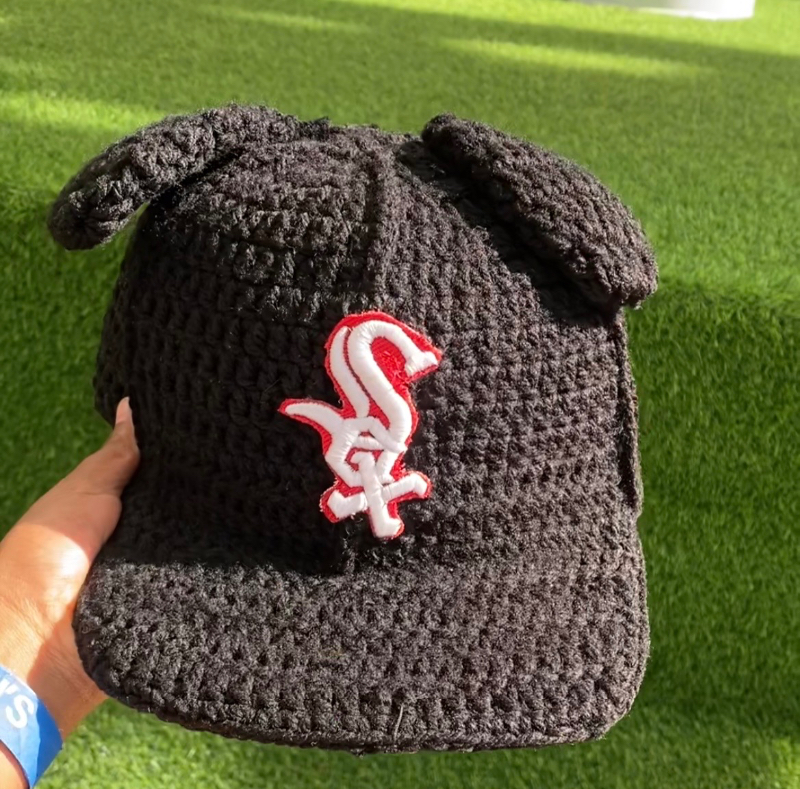 Custom New Era Chicago White Sox Brown Crochet Hat