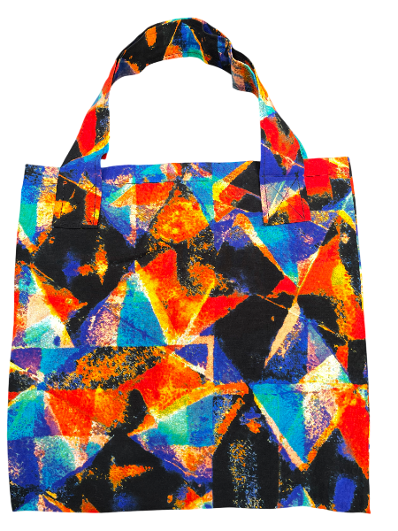 Handmade Ankara Cotton Utility Tote | Eco-Friendly 15x15 Everyday Bag