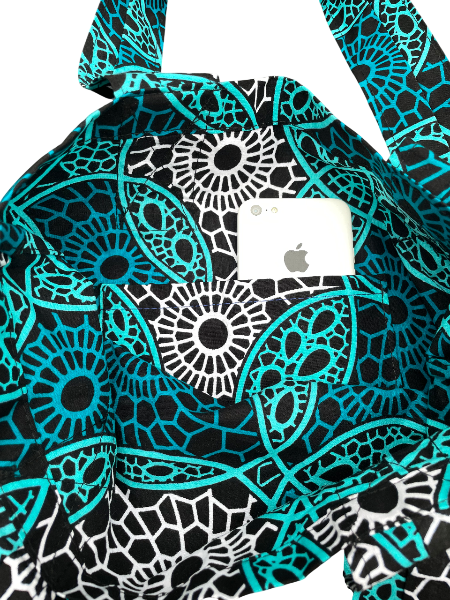 Multi-Purpose Ankara Tote | Handmade 13x13 Sustainable Shopping Bag