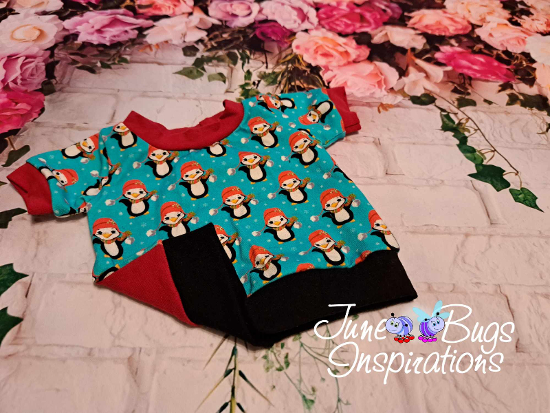 18" Penguins Doll Short Sleeve Shirt