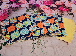 Set of 6: 7" X 7" Apples Flannel Wipes
