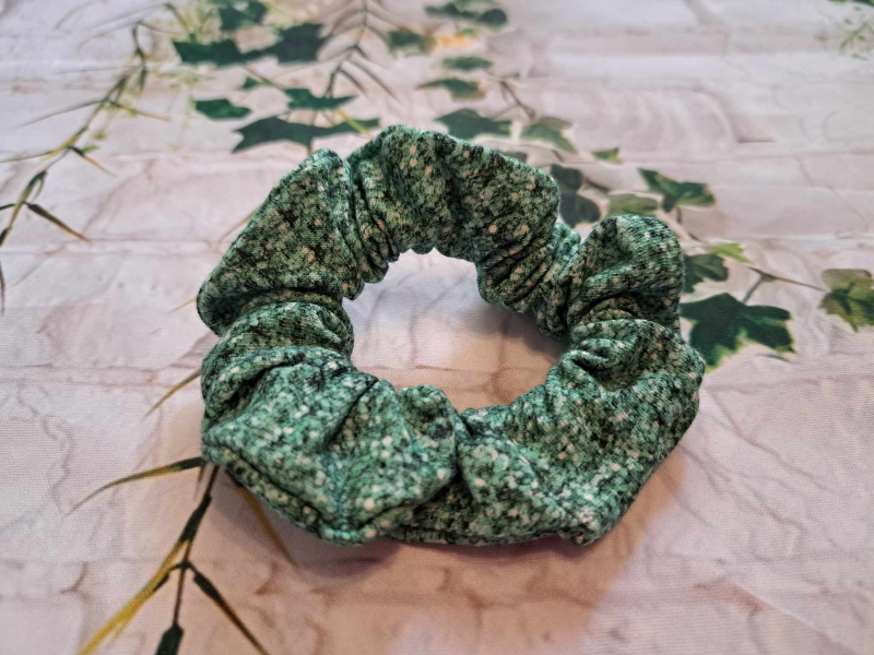 Green Glitter Scrunchie