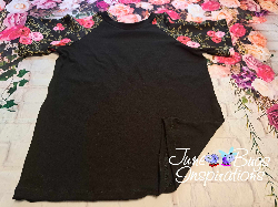 Size 10 Black/Rose Short Sleeve Raglan