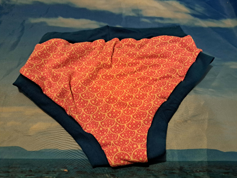 Large Pink Mermaid Scales Brief Scrundies
