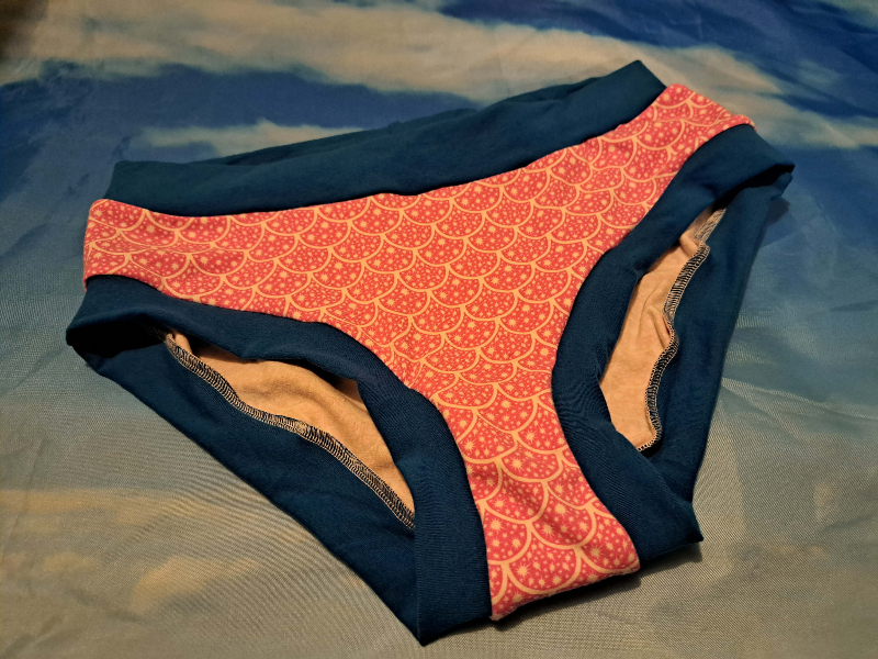 Large Pink Mermaid Scales Brief Scrundies