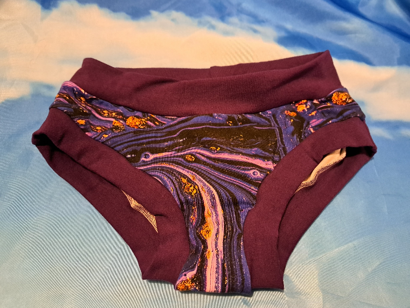 XS Purple Marble Brief Scrundies