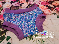 6/7  Blue/light purple glitter Children's Underwear