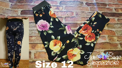 Size 12 Colorful Flower DBP Leggings