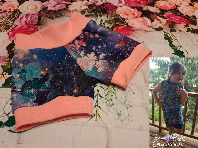12-18m Floral Galaxy Cuff Shorts