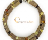 Adult/Adolescent Size - Polished Baltic Amber and Hazel - 4 Different Colors