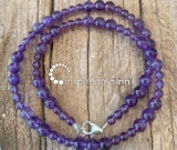 Adult/Adolescent Amethyst - Protection, Purification, Addiction Necklace