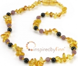 KIDS & ADULT Necklaces!  Chips - Polished Lemon Amber + Curbs Hyperactivity & Attn Deficit, Impro
