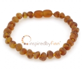 SALE! Clasped Baltic Amber Bracelet - Adult/Adolescent Unpolished Cider