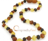 Amber Teething Necklace - Kids Unpolished Variation - All Kids Sizes - Teething, Health & Wellnes