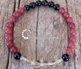 NEW! Good Cheer, Confident & MotivatedCarnelian, Citrine & Smoky Quartz Elastic Bracelet