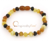 SALE! Clasped Baltic Amber Bracelet - Adult/Adolescent Unpolished Diversity