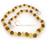 Baltic Amber Anklet - AdjustableUnpolished Mixture