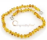 Baltic Amber Anklet - AdjustablePolished Golden Swirl