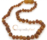 Amber Teething Necklace - Kids Unpolished Tea - All Kids Sizes - Inspired by Finn