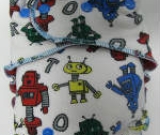 Robots (imported) /w red cotton velour - serged multi-size