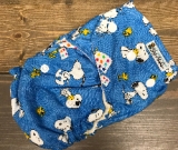 Blue Snoopy /w white cotton velour soakers - Designer Woven Hidden PUL Ai2