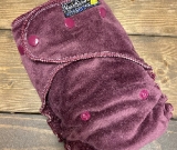 Plum cotton velour - serged Sleepytime