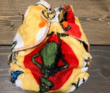 Yellow Suess Minky /w green cotton velour - newborn