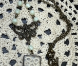 vintage tatting box-necklace