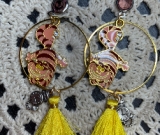 cheshire cat hoop earrings