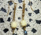 lotus shell earrings