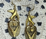 carry love, always bird & heart earrings