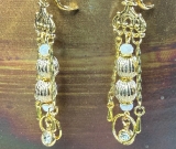 vintage estate chandelier roman goddess earrings