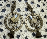 bronze bird, charming earrings