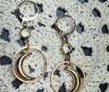 moon hoop earrings