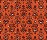 1yd Cut HM Wallpaper Orange Small Scale Cotton Lycra Retail