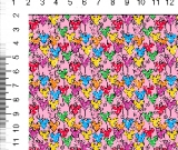 1yd cut Mini Scale Pink Looney Cotton Lycra Retail