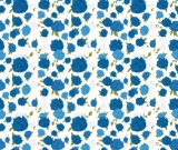 1yd cut Blue Roses Cotton Lycra